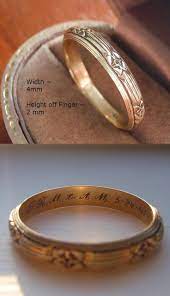 Vintage Solid 14k Gold Men S Wedding Band Engraved 1941 Etsy Mens Wedding Rings Mens Gold Wedding Band Mens Wedding Bands