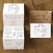 Summer Meadow Concertina Wedding Invitations Woodland Etsy Kartu Undangan Pernikahan Undangan Perkawinan Desain Undangan Perkawinan