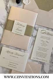 Blush And Gold Glitter Wedding Invitations Are Classic And Elegant This Set Features Pocket Wedding Invitations Glitter Wedding Invitations Blush Invitations