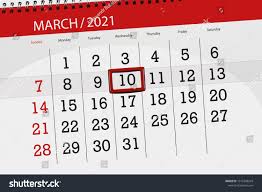 Ilustrasi Stok Calendar Planner Month March 2021 Deadline 1912348249 |  Shutterstock