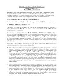 WRIGHT COUNTY BOARD OF ADJUSTMENT