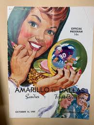 Amarillo Sandies program and layout from 1949