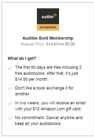 Audible use amazon gift card. Targeted Rejoin Audible For Free And Get A Free 10 Amazon Gift Card Dansdeals Com
