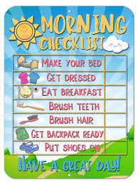 Honey Dew Gifts Daily Morning Routine Reward Chart For Kids And Autism Tin Learning Calendar For Kids Teaching Tool