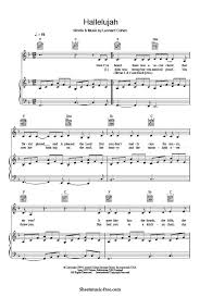 Hallelujah Piano Sheet Music Leonard Cohen Hallelujah Sheet Music Sheet Music Piano Sheet Music Free
