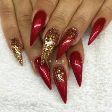 Check spelling or type a new query. Pinterest Iiiannaiii Gold Acrylic Nails Xmas Nails Red Nails