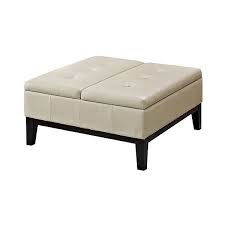 Simpli Home Dover Square Ottoman With Split Lift Up Lid 147 Liked On Polyvore Featuring Storage Ottoman Coffee Table Ottoman Table Square Storage Ottoman