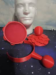 3D Printed Custom Skull Panda Headgear. Valentine's Skull Panda