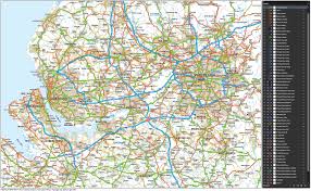 Only two remain, the two centre routes of the four. Digital Vector Map Of Greater Liverpool Manchester 250k Scale In Illustrator Editable Format Royalty Free
