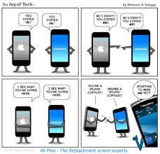 The Apple Vs Samsung War This Is Too Funny Remember Whether You Have An Iphone Or Samsung If It Has A Broken Cracked O Samsung Funny Memes Iphone Style