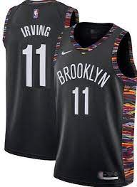 Men's brooklyn nets nike blue 2020/21 hardwood classics swingman custom jersey. Men S Brooklyn Nets 11 Kyrie Irving City Edition Jersey Black