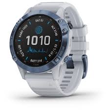Using the sun as a power source, solar powered watches are a reliable way to tell the time. Garmin Fenix 6 Pro Solar Gps Smartwatch Whitestone Mineral Blue Titanium