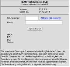 Iban Rechner Schweiz Berechnung Der Iban Fur Schweizer Banken