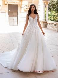 2020 Pronovias Gelinlik Modelleri Beyaz Uzun Askili Kalp Yakali Kuyruklu The Dress Gelinlik Gelin Elbisesi