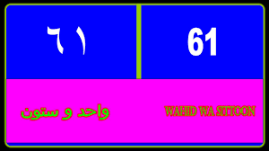 Arabic Numbers 1 100