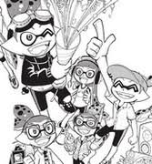 Splatoon jumbo coloring book with high quality images. Coloring Pages Splatoon Morning Kids