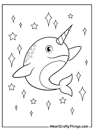 The tusk on a male can grow almost 10 feet long! Narwhal Coloring Pages Updated 2021