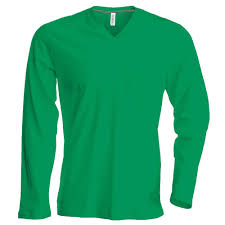 Bolsillo en pecho izquierdo con logo pequeño. Ropa Camisetas De Manga Larga Kariban Camiseta De Manga Larga Para Hombre Con V Cuello Hasta La Talla 4xl