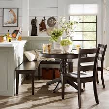 Corner banquette dining furniture designs. Weston Home Lexington 5 Piece Breakfast Nook Dining Set Round Table Antique Black From Weston Home Accuweather Shop