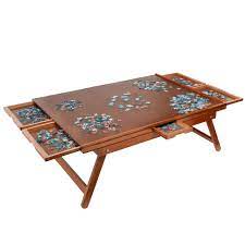 Completely unfold the legs then fit the surface securely on top to set up the table. Jumbl Jigsaw Puzzle Table Reviews Wayfair