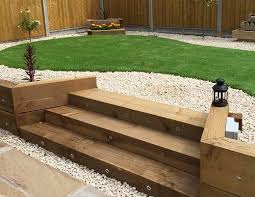 Wooden Garden Steps Design Google Search Backyard Retaining Walls Patio Garden Garden Steps