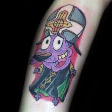 Courage the cowardly dog tattoo stencil. 40 Courage The Cowardly Dog Tattoo Designs For Men Cartoon Ideas