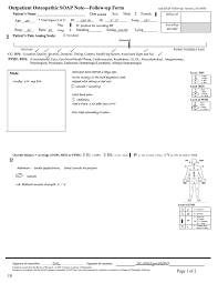1 Of 2 Sample Outpatient Osteopathic Soap Subjective