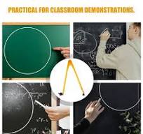 OUNONA 2pcs Large Compass for Drawing Circles Plastic Compass for Teachers  Whiteboard Math Tools for Classroom Demonstration Easy to Use