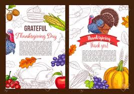 ¿quieres saber la historia del día de acción de gracias o thanksgiving day?en este video encontrarás la respuesta. Thanksgiving Day Vector Sketch Greeting Poster Royalty Free Cliparts Vectors And Stock Illustration Image 86193080