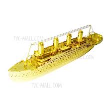 Titanic ship model building block set, 3d puzzle sets diy educational toys,. 3d Puzzles Metal Model Kit Diy Animal Educational Toys Titanic