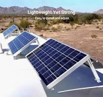 Adjustable Solar Panel Tilt Mounting Brackets, Support Up to 200 Watt Panels, for Flat Roofs, RVs, Cabin, Camping, Off Grid System
