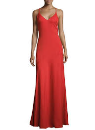 Details About Cedric Charlier Solid V Neck Red Gown Size 12us Msrp 1220