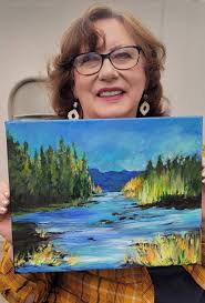 First time doing busted canvas with husband's help