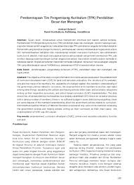 Bahwa untuk kelancaran pelaksanaan penyusunan kurikulum tingkat satuan pendidikan (ktsp) tingkat paud tahun 2017/2018 , maka dipandang perlu menetapkan tim pengembang kurikulum sekolah; Top Pdf 315011729 Contoh Sk Tim Pengembang Kurikulum 123dok Com