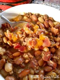 Bean Bacon Cheeseburger Soup All The Smoky Goodness Of Tradition Bean Bacon Soup With Chunks Bean And Bacon Soup Bacon Cheeseburger Soup Cheeseburger Soup