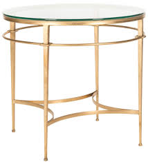 Safavieh Couture Glass Top Round Accent Table Safavieh Round Side Table Side Table Furniture