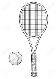 Tennis is one of the mostly played games in the world. Tennis Racket And Ball Illustration Drawing Engraving Ink Royalty Free Cliparts Vectors And Stock Illustration Image 97868377