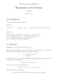 M1 Seminar Ii Week 3 Regularities Of The Solution Math Mathematics Osaka Osakauniversity Pde Seminar Mathematics Solutions