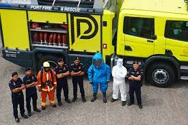 In 1946 after the world war ii, the malayan union fire services (mus) was formed with flight lt. Penang Port Malaysia Fire Rescue Services