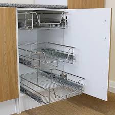 Door and drawer cabinet hardware placement is such an easy way to create a significant subtle style and functional impact on a space within your home. 3 Pull Out Kitchen Storage Basket Rack Kitchen Slide Out Cabinet Organiser 400mm Ebay