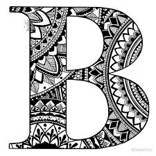 Mandala Letter B Art Print By Shaseldine Mandala Design Art Doodle Art Designs Doodle Art Letters