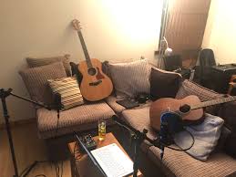 He owns five electric guitars, a baritone, a bass and three amplifiers. Show Me Your Guitar Studio Room The Acoustic Guitar Forum