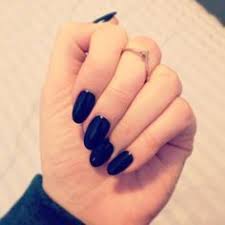 Oval Short Black Almond Shaped Nails Black Oval Nails Nails Oval Nails Oval Acrylic Nails