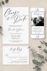 Change The Date Postponed Announcement Change Of Plans Etsy Wedding Invitations Diy Minimalist Wedding Invitations Simple Wedding Invitations