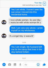 They send you a picture with a sign saying they love you. Woman Trolls Romantic Scammer And It S Epic
