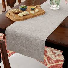 Calla Classic Heavy Denier Linen Table Runner In 2020 Linen Table Runner Dark Wood Table Table Runners