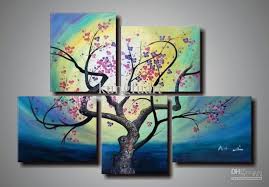 Tree Split Canvas Multi Canvas Painting Multi Canvas Art Canvas Painting