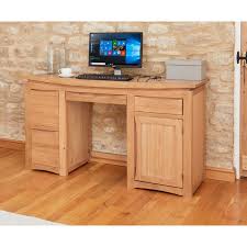 Check spelling or type a new query. Modern Light Solid Oak Home Office Computer Study Desk With Keyboard Tray 2 Filing Drawers And