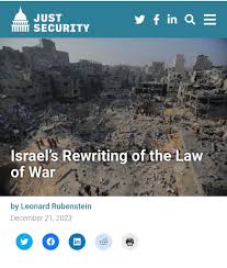 Israel's Rewriting of the Law of War
