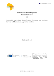 Search great deals and compare products on shop411. Pdf 727201 Innovafrica D1 1 I Stakeholder Knowledge And Scientific Review On Sustainable Agriculture Intensification Extension And Advisory Services And Institutional Approaches In Africa Deliverable 1 1
